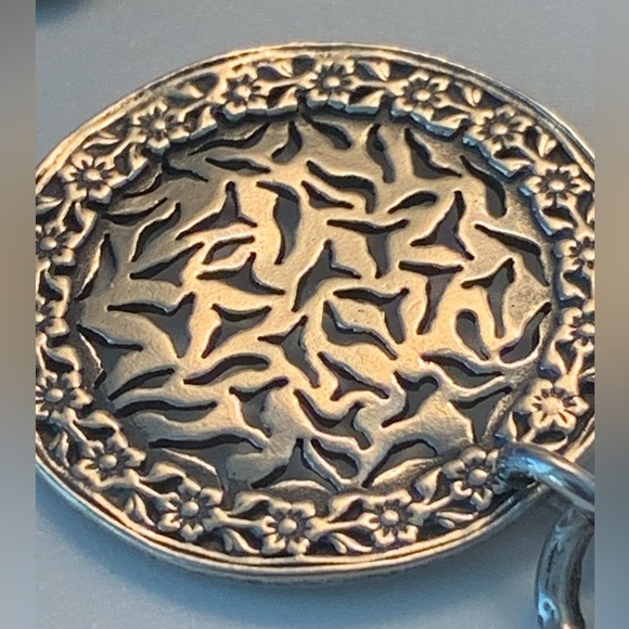 Silpada Vintage Sterling & Leather Sunburst Filigree Necklace - Picture 7 of 15